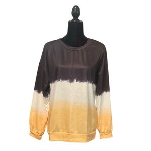 Women’s Tie Dye Long Sleeved Pullover Top Size Small (Oversized)